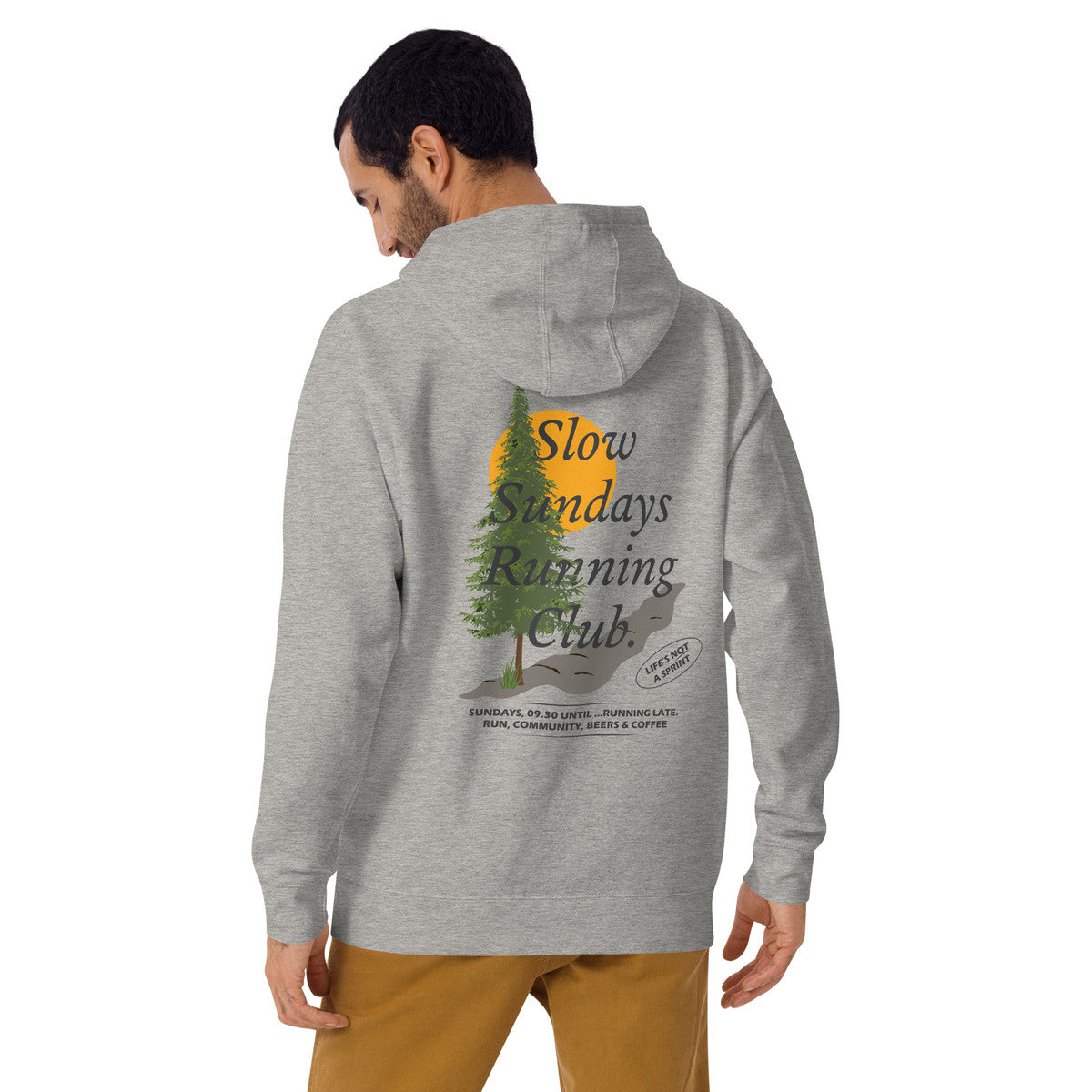 ANCHOR & CREW Mountain Pine Slow Sundays Running Club Cotton Blend Hoodie 