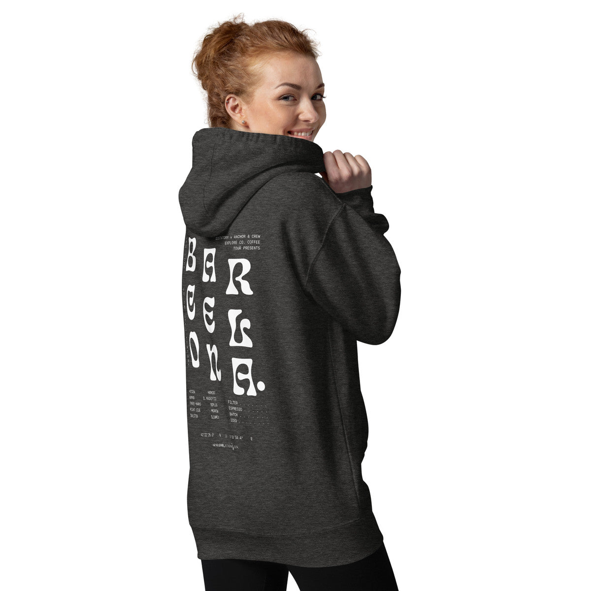 ANCHOR & CREW x GUSTATORY Barcelona Coffee Scene Cotton Blend Embroidered Hoodie
