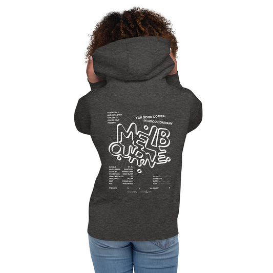 ANCHOR & CREW x GUSTATORY Melbourne Coffee Scene Cotton Blend Embroidered Hoodie