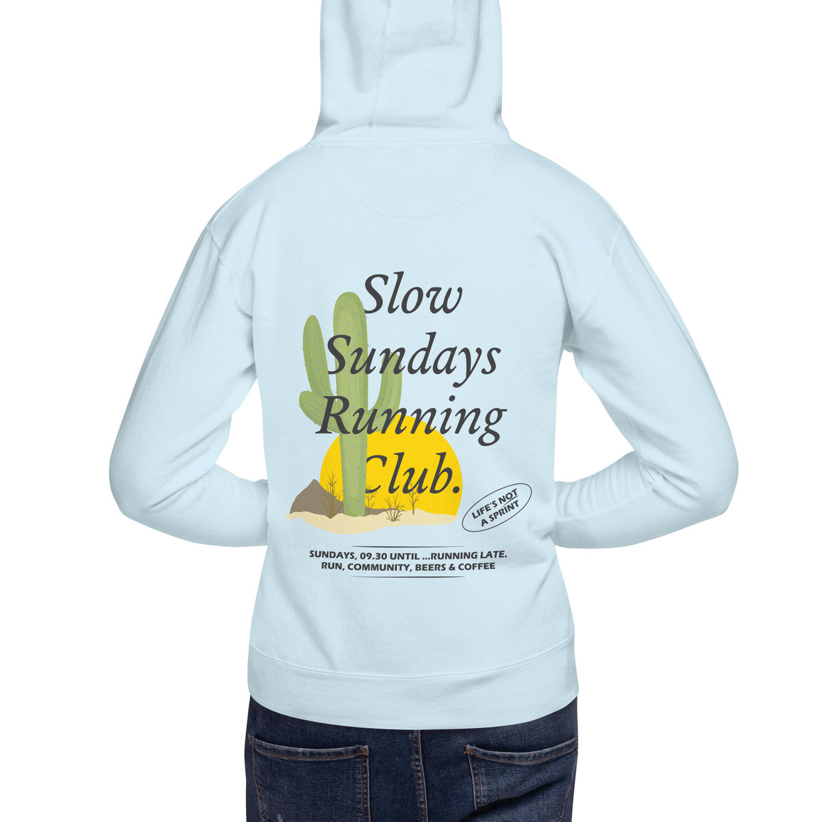 ANCHOR & CREW Cactus Slow Sundays Running Club Cotton Blend Hoodie