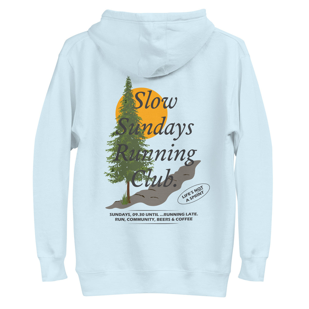 ANCHOR & CREW Mountain Pine Slow Sundays Running Club Cotton Blend Hoodie 
