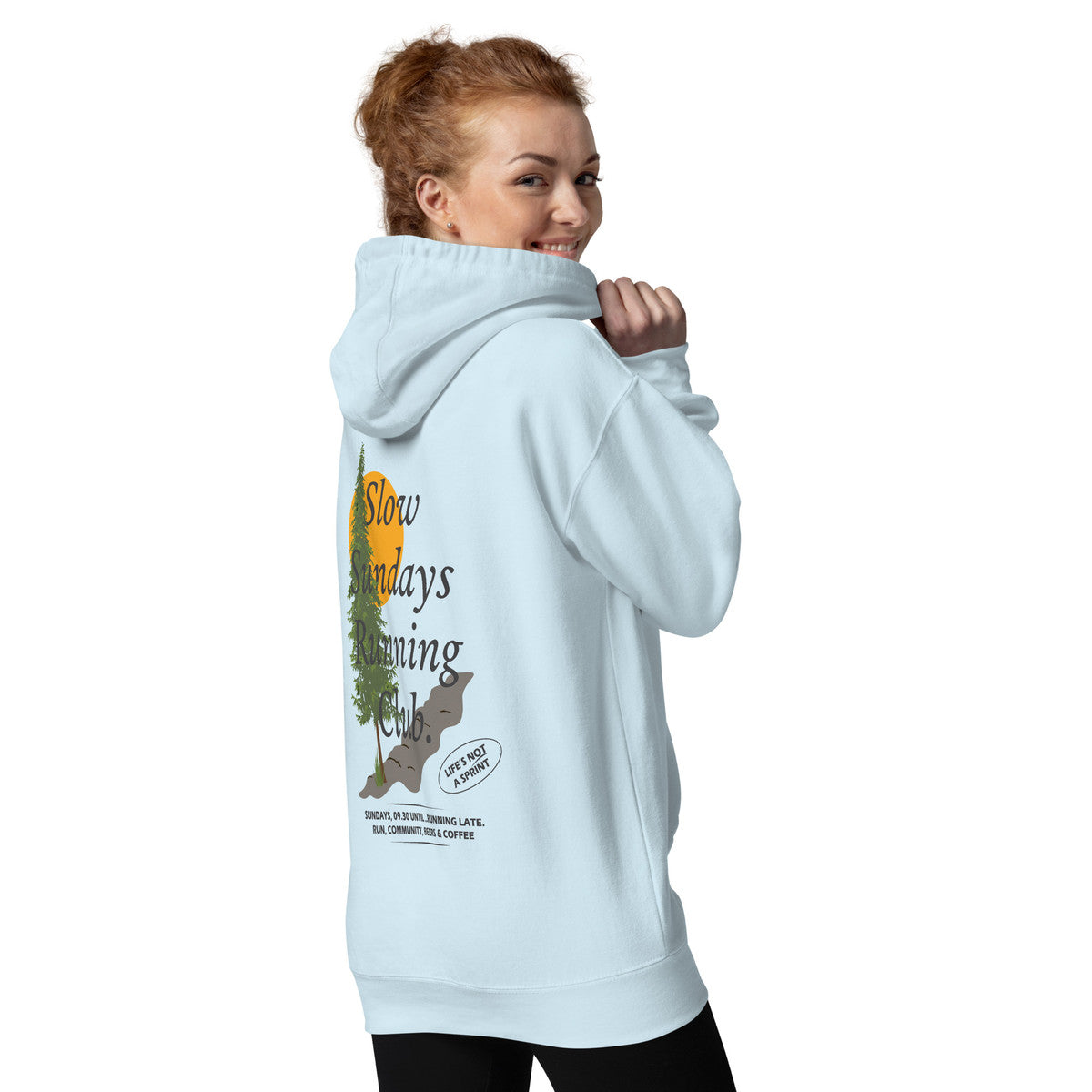 ANCHOR & CREW Mountain Pine Slow Sundays Running Club Cotton Blend Hoodie 