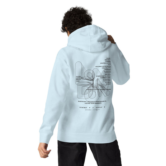 ANCHOR & CREW x GUSTATORY London Coffee Scene Cotton Blend Embroidered Hoodie