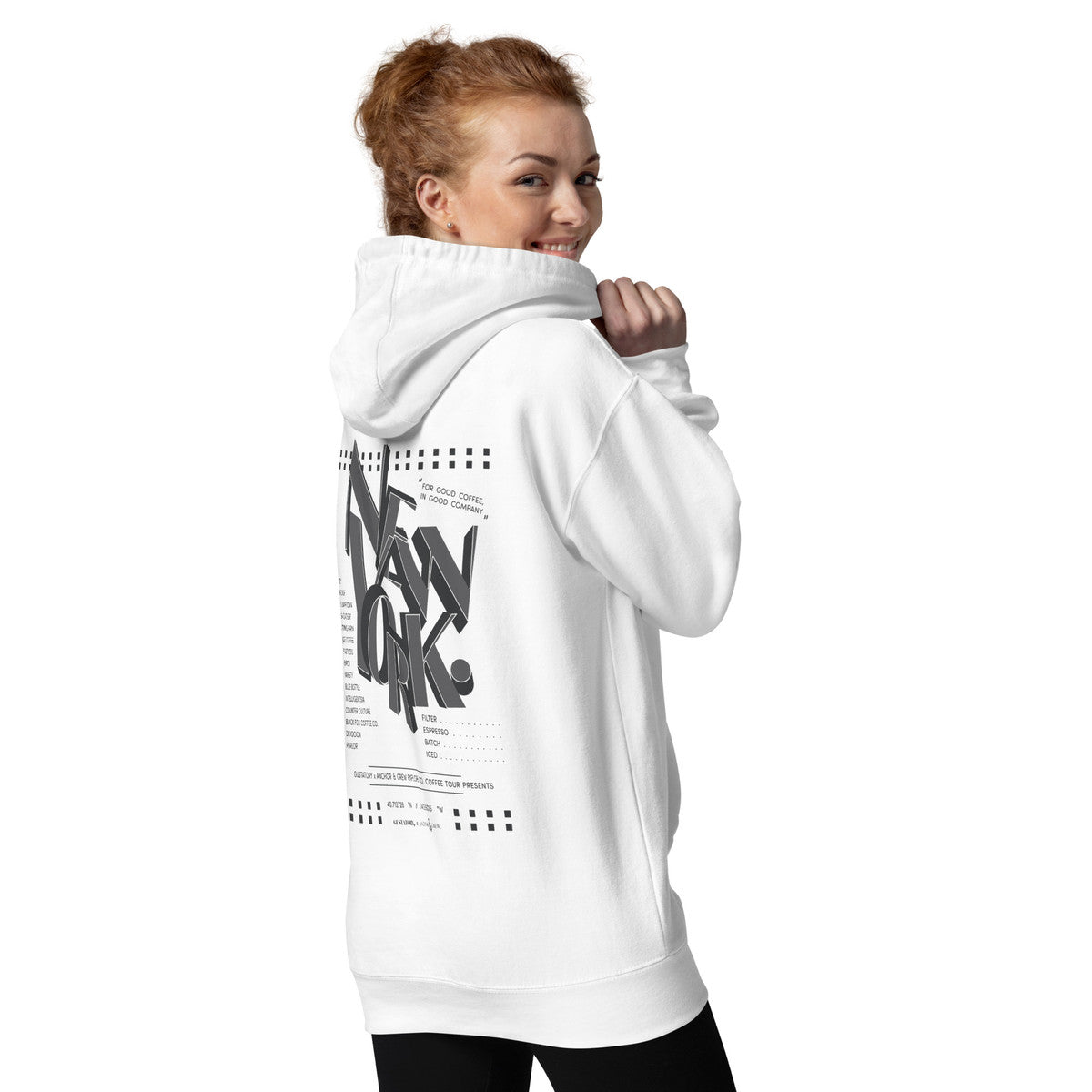 ANCHOR & CREW x GUSTATORY New York Coffee Scene Cotton Blend Embroidered Hoodie