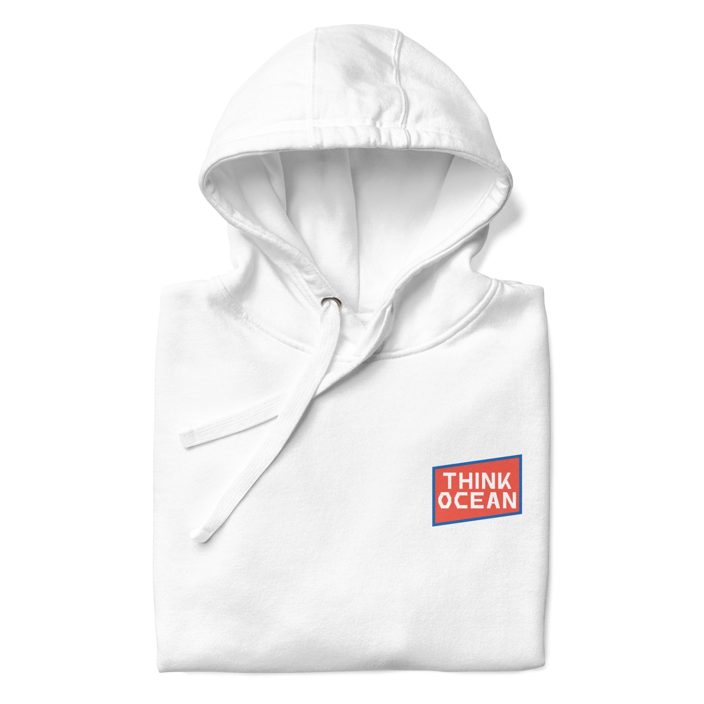 Think Ocean Polar Bear Pixel Art Cotton Blend Hoodie