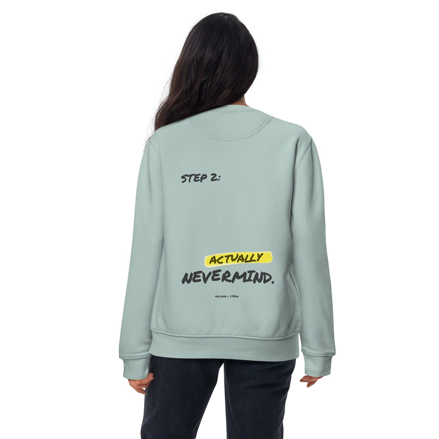 Actually Nevermind Annotations Organic Cotton Sweatshirt