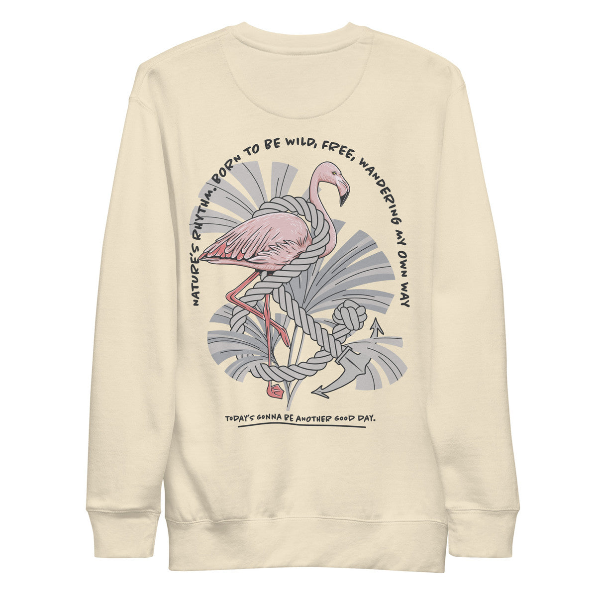 ANCHOR & CREW Flamingo Another Good Day Cotton Blend Sweatshirt