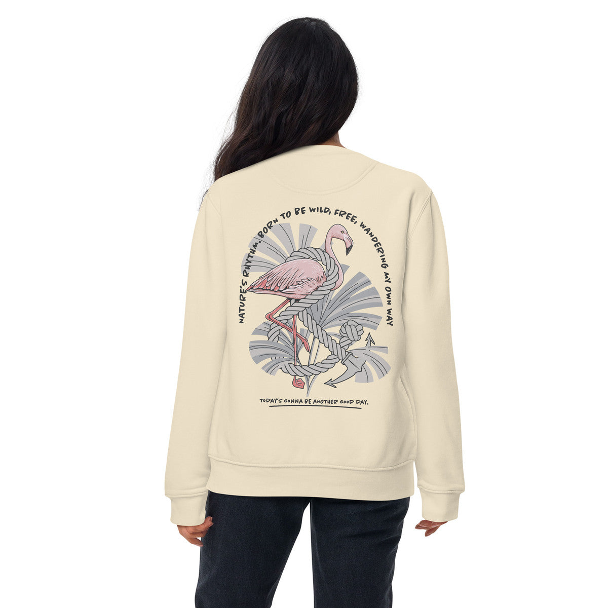 ANCHOR & CREW Flamingo Another Good Day Cotton Blend Sweatshirt