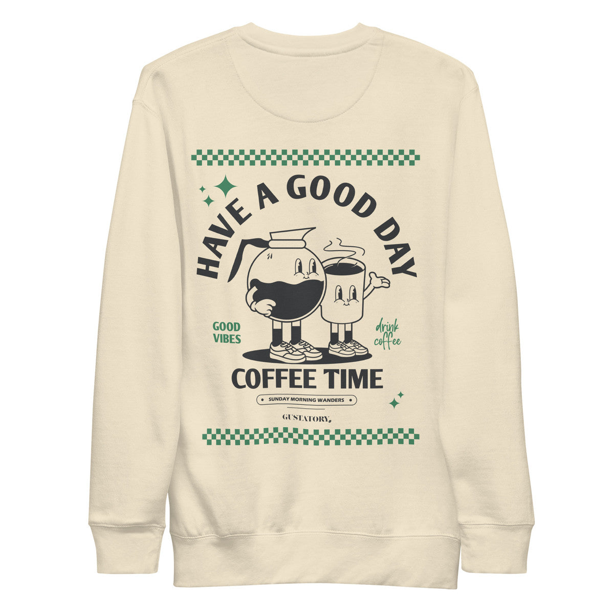 ANCHOR & CREW x GUSTATORY Have A Good Day Cotton Blend Embroidered Sweatshirt