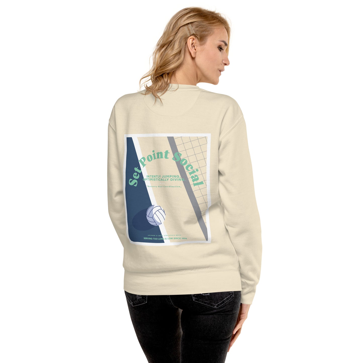 Set Point Social Volleyball Club League Organic Cotton Sweatshirt