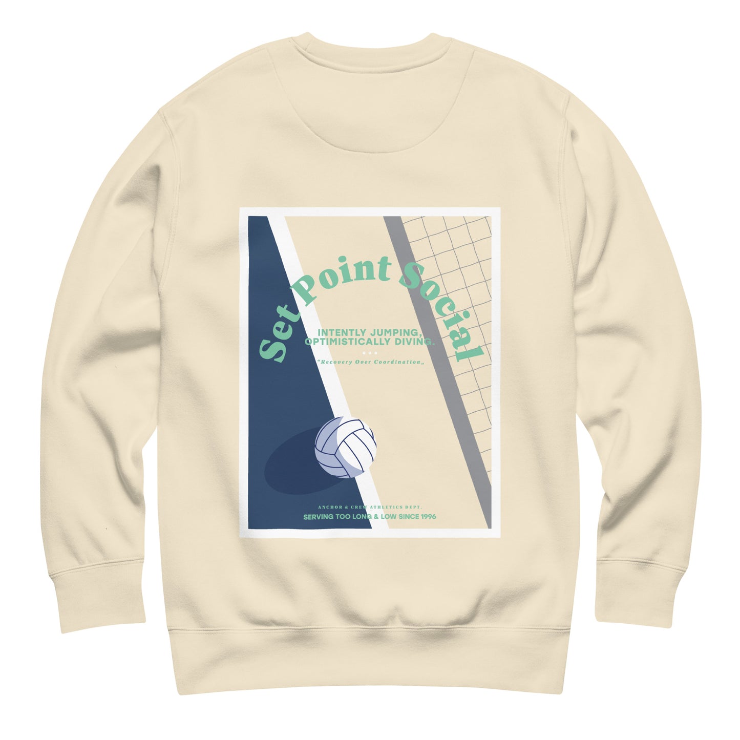 Set Point Social Volleyball Club League Organic Cotton Sweatshirt