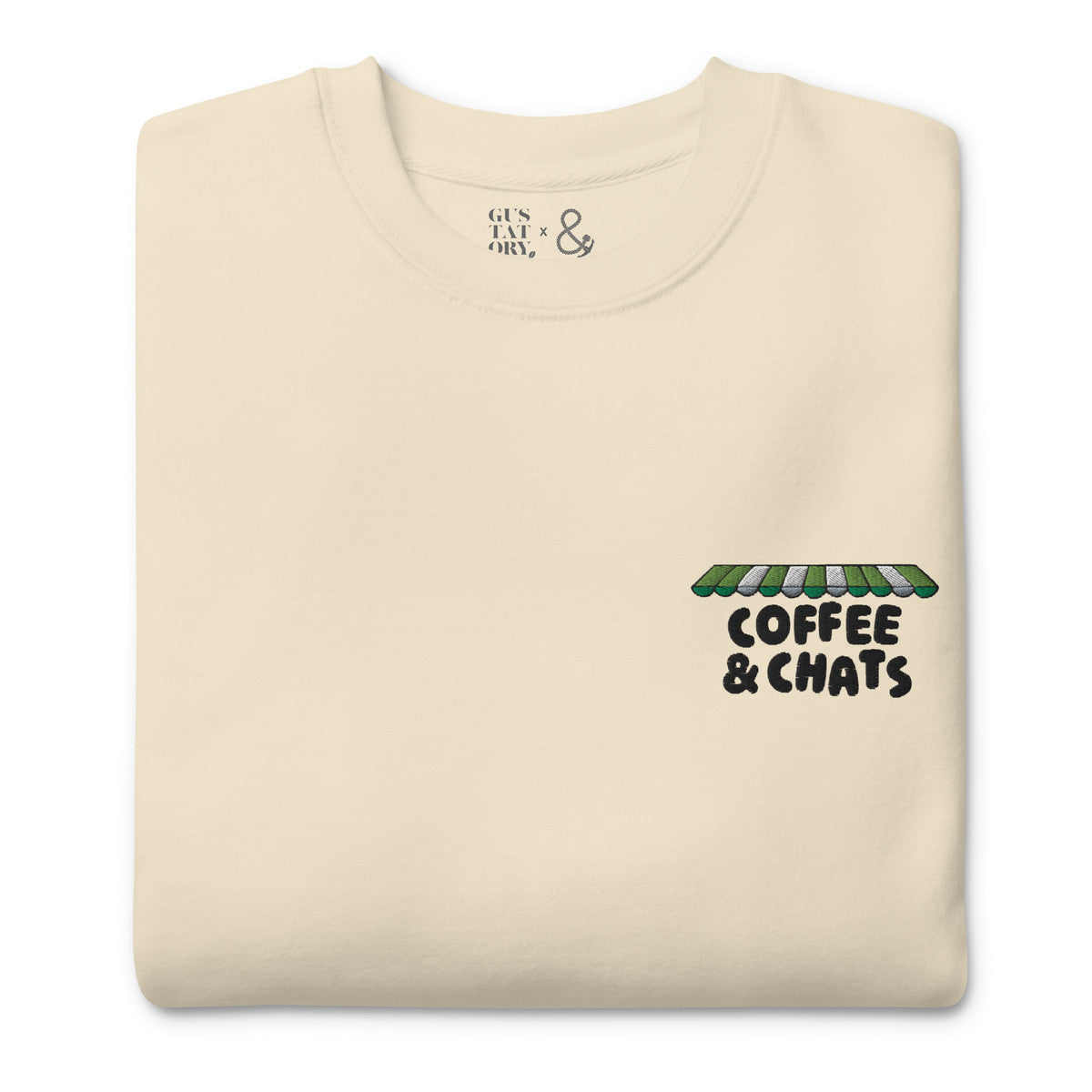 ANCHOR & CREW x GUSTATORY Coffee & Chats Cotton Blend Embroidered Sweatshirt