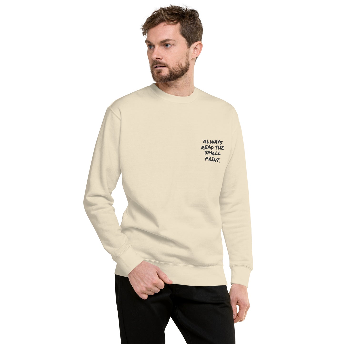 Small Print Annotations Organic Cotton Sweatshirt