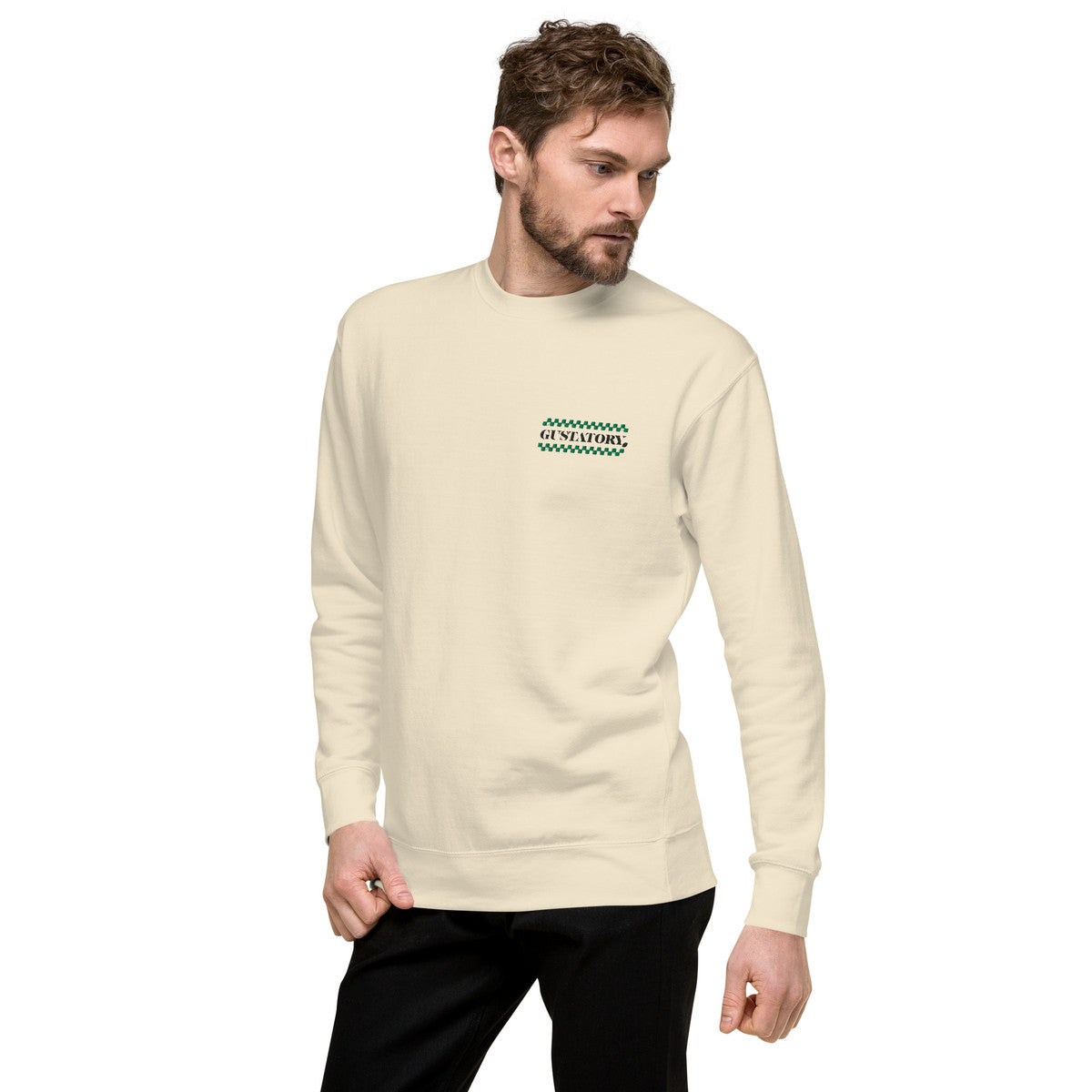 ANCHOR & CREW x GUSTATORY Have A Good Day Cotton Blend Embroidered Sweatshirt