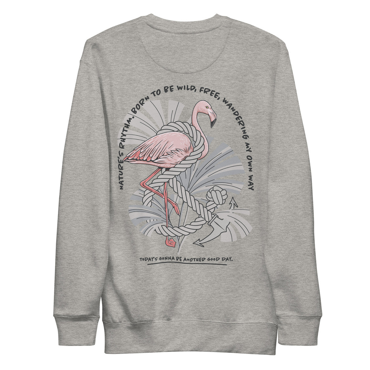 ANCHOR & CREW Flamingo Another Good Day Cotton Blend Sweatshirt