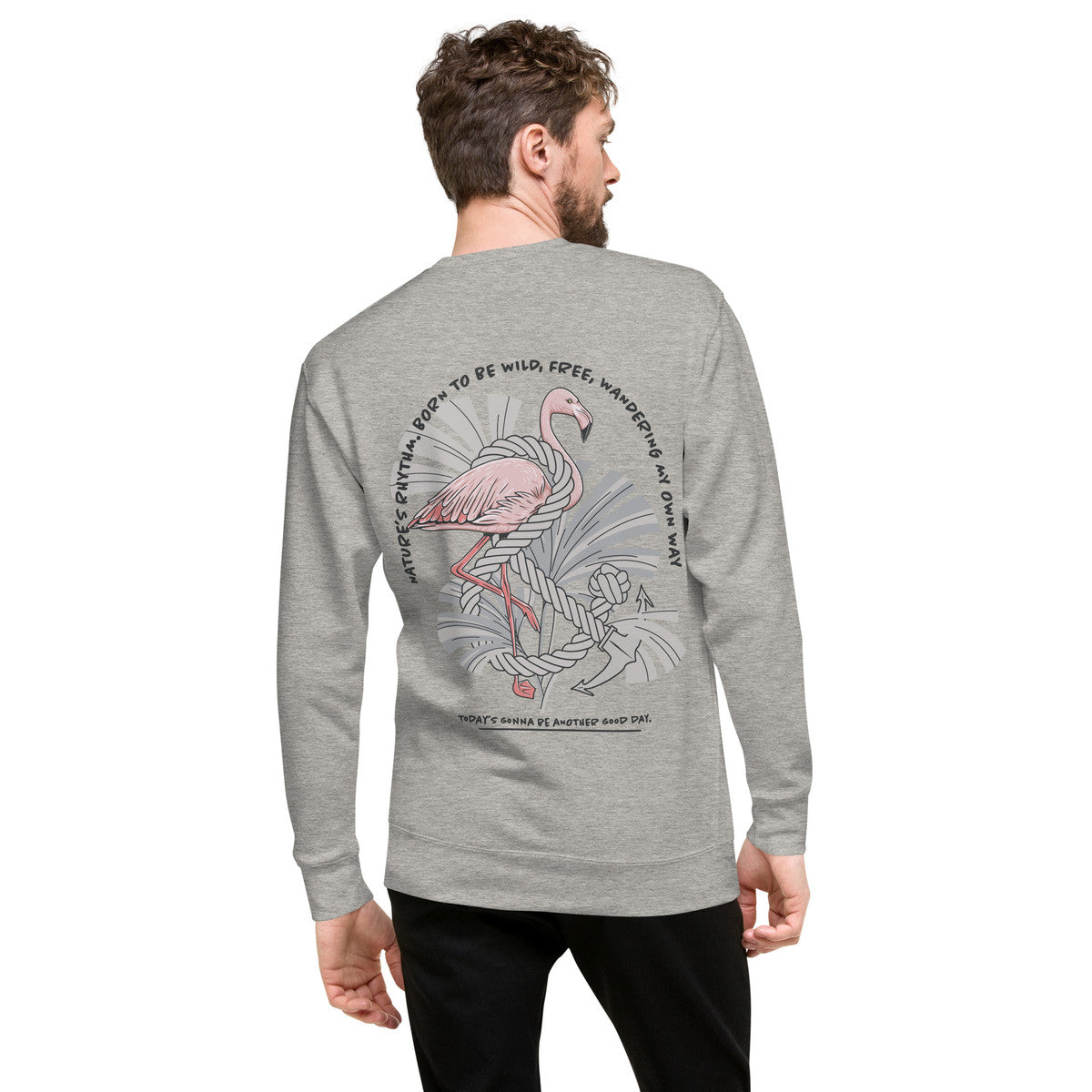 ANCHOR & CREW Flamingo Another Good Day Cotton Blend Sweatshirt