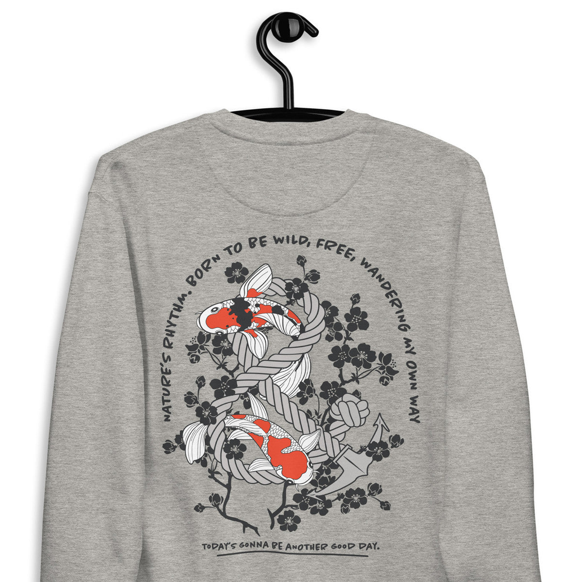 ANCHOR & CREW Koi Fish Another Good Day Cotton Blend Sweatshirt