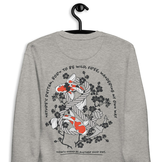 ANCHOR & CREW Koi Fish Another Good Day Cotton Blend Sweatshirt