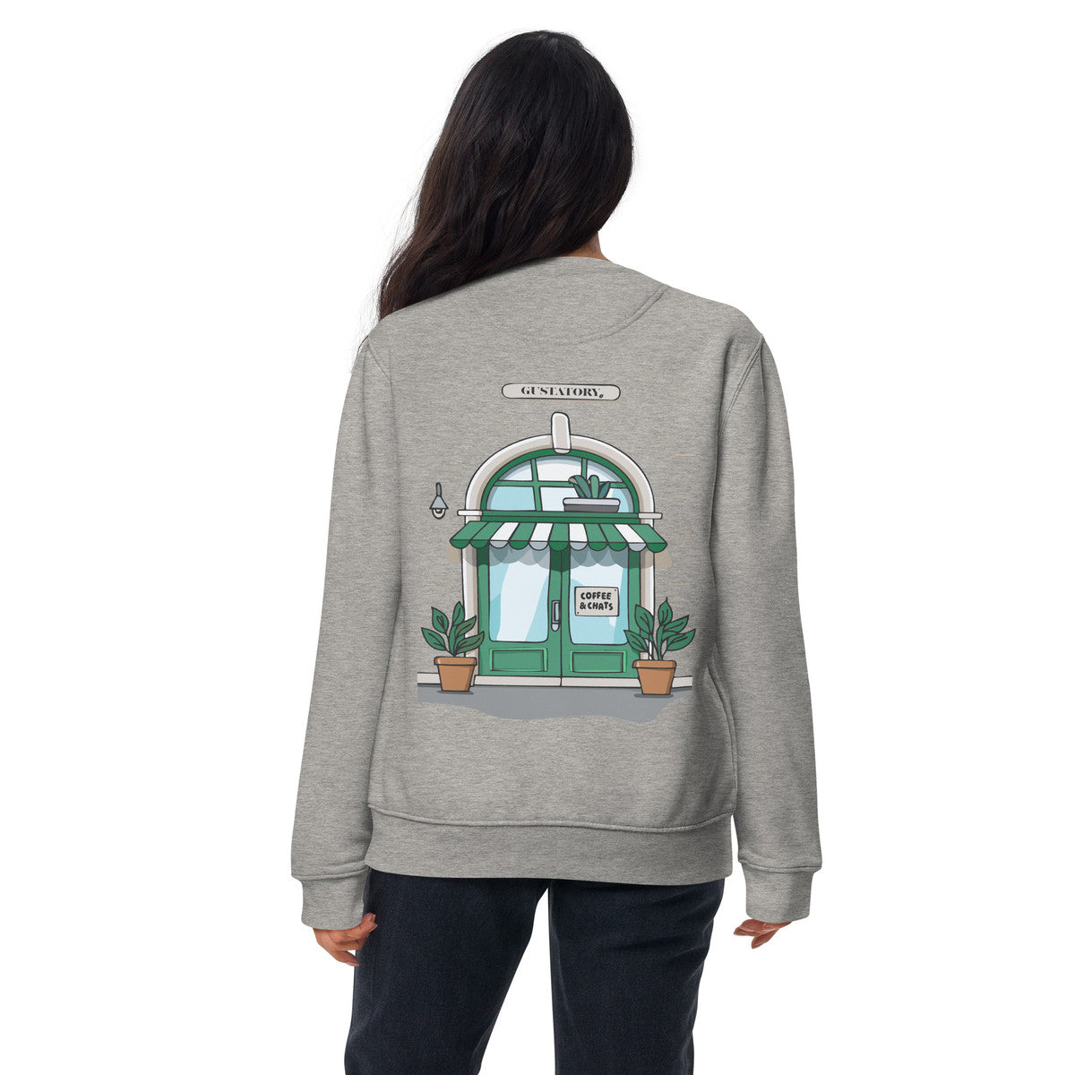 ANCHOR & CREW x GUSTATORY Coffee & Chats Cotton Blend Embroidered Sweatshirt