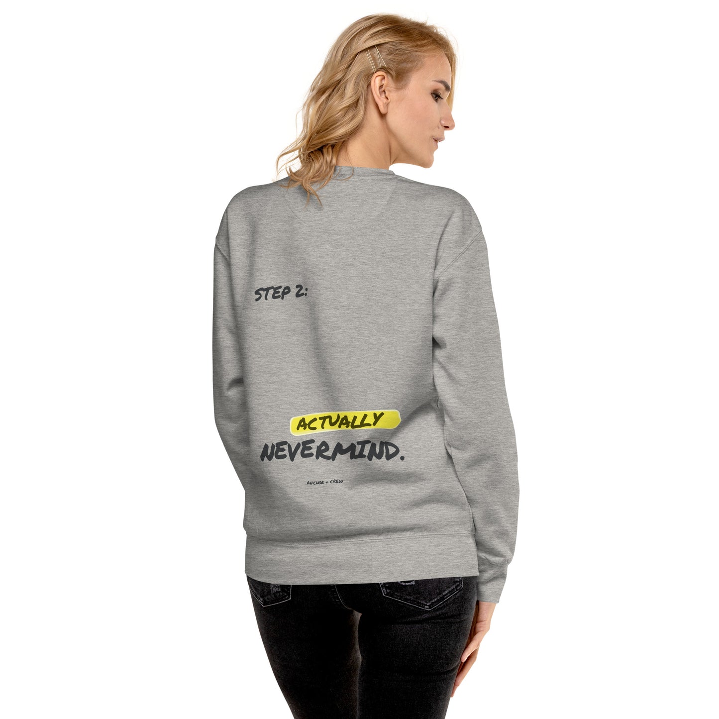 Actually Nevermind Annotations Organic Cotton Sweatshirt