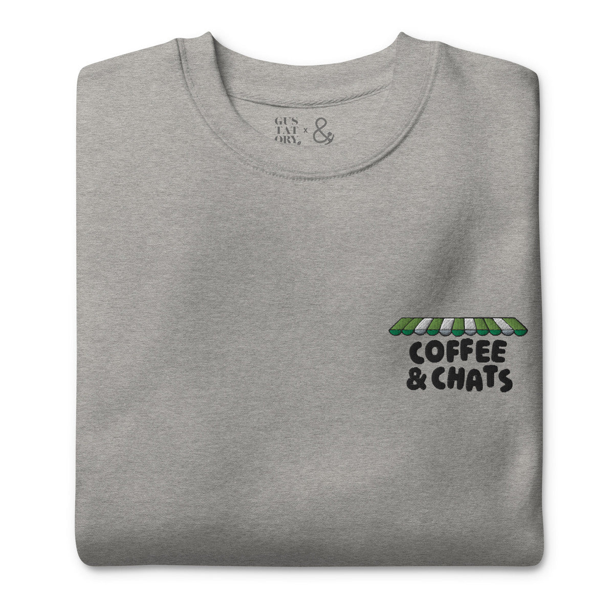 ANCHOR & CREW x GUSTATORY Coffee & Chats Cotton Blend Embroidered Sweatshirt