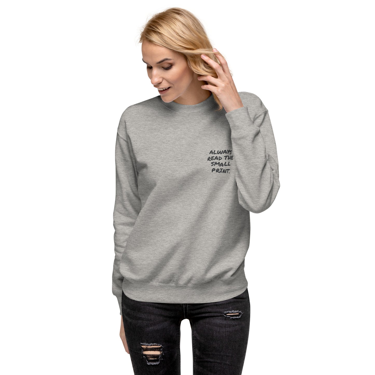 Small Print Annotations Organic Cotton Sweatshirt