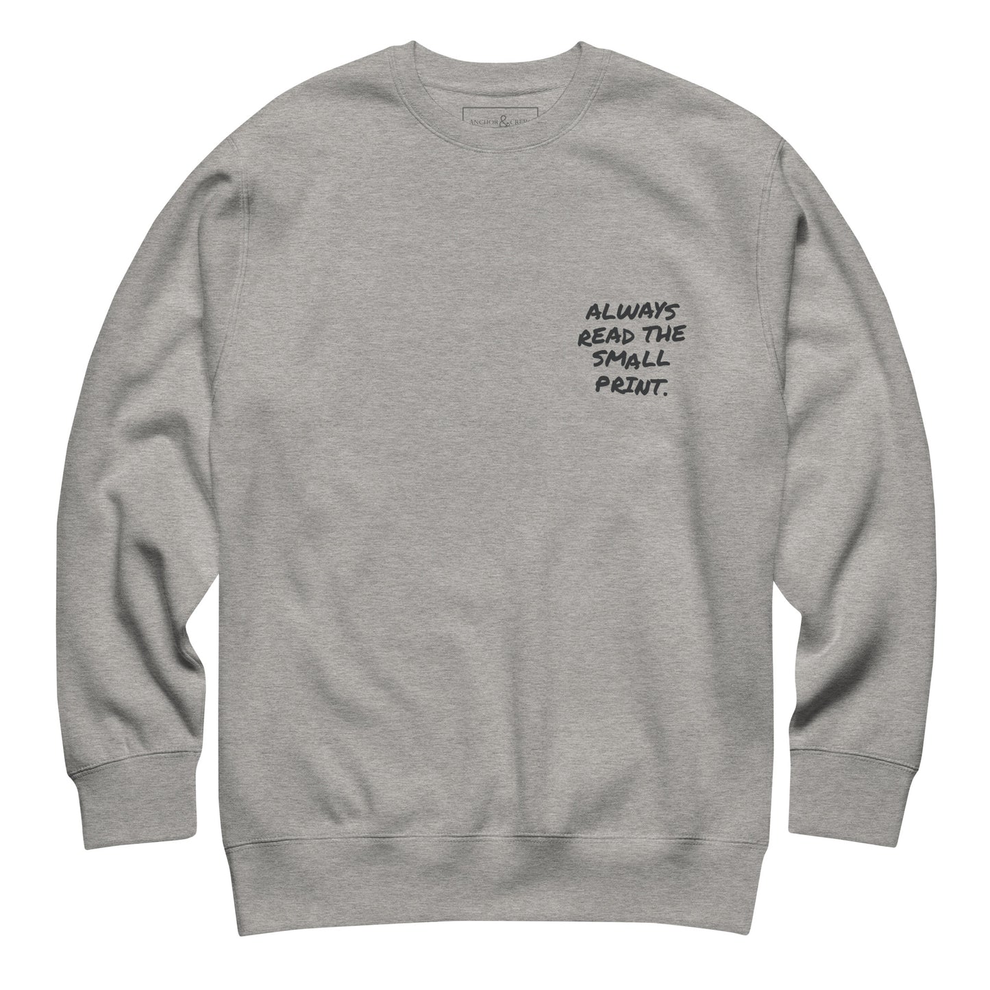 Small Print Annotations Organic Cotton Sweatshirt