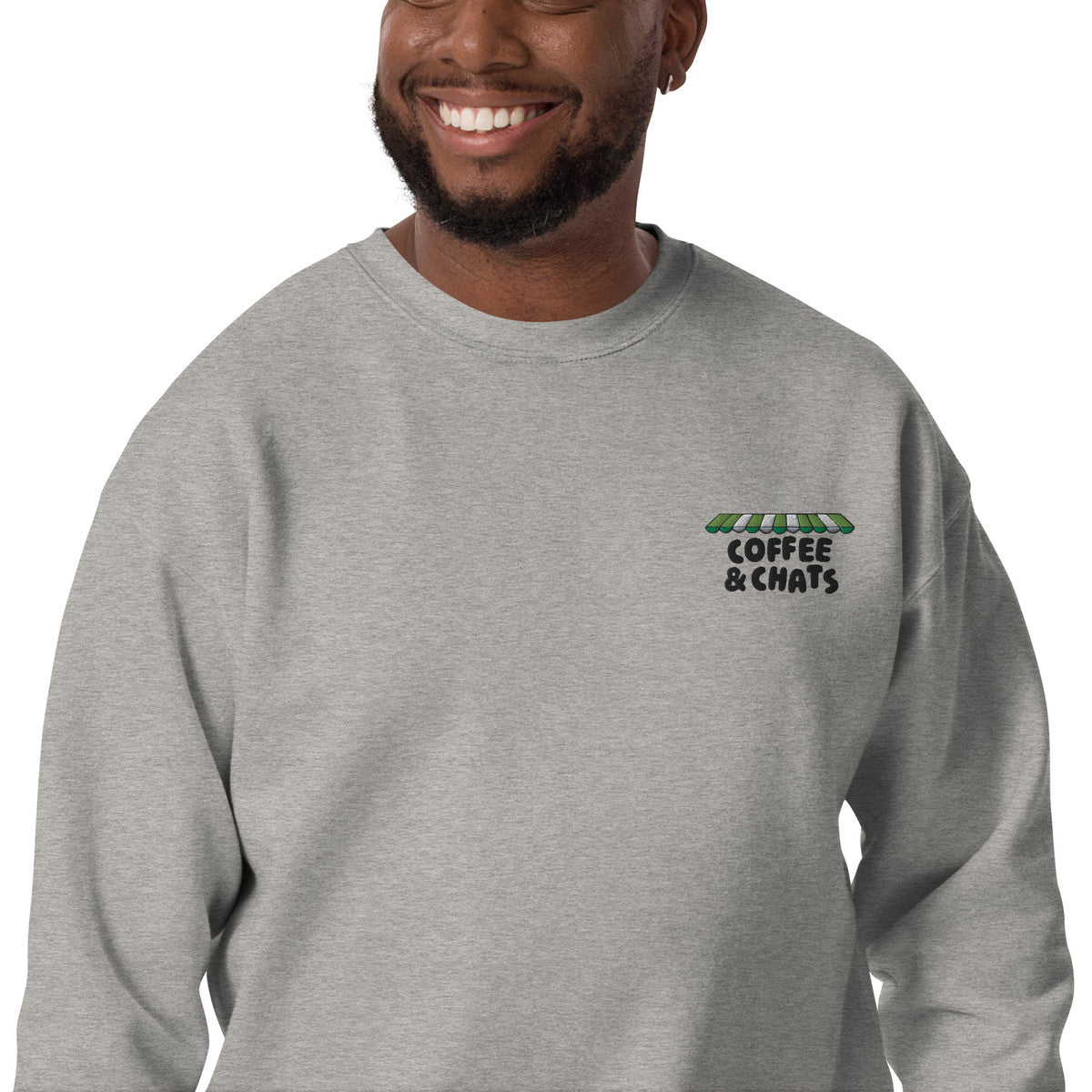 ANCHOR & CREW x GUSTATORY Coffee & Chats Cotton Blend Embroidered Sweatshirt