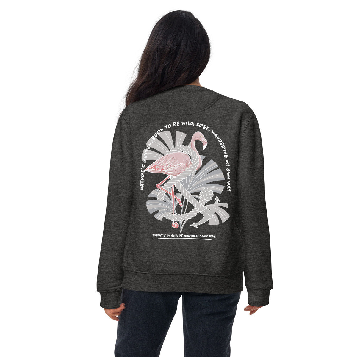 ANCHOR & CREW Flamingo Another Good Day Cotton Blend Sweatshirt