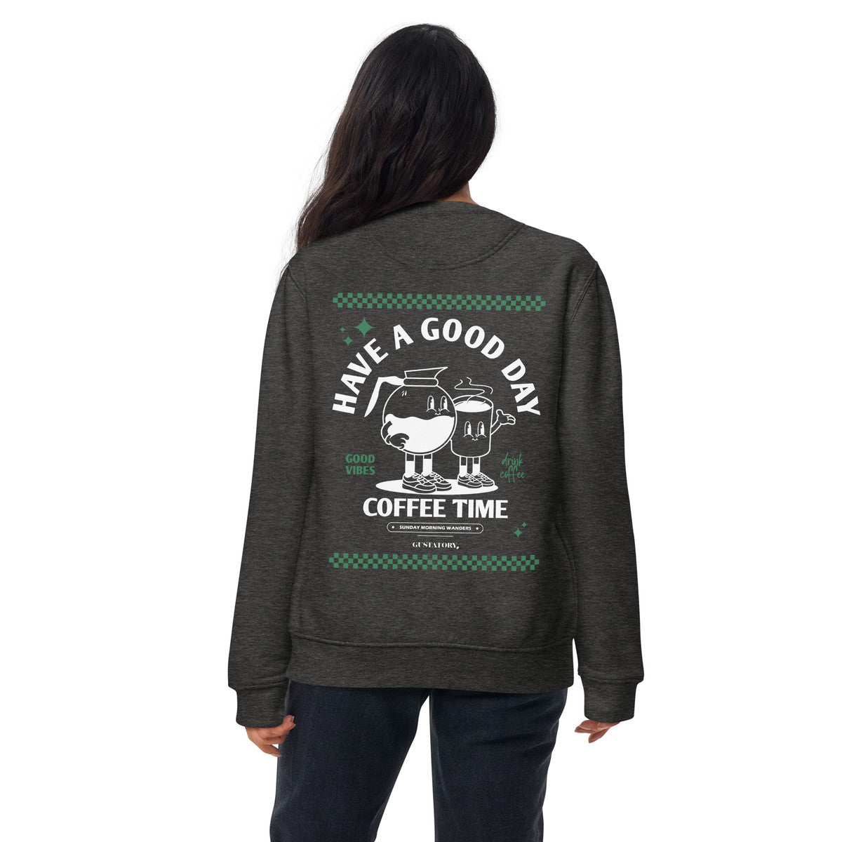 ANCHOR & CREW x GUSTATORY Have A Good Day Cotton Blend Embroidered Sweatshirt