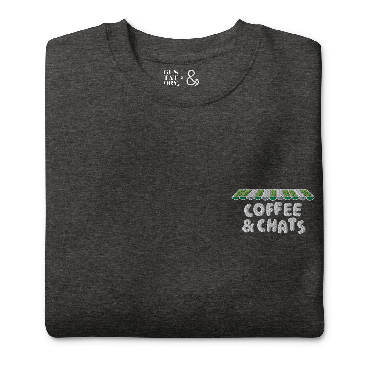 ANCHOR & CREW x GUSTATORY Coffee & Chats Cotton Blend Embroidered Sweatshirt