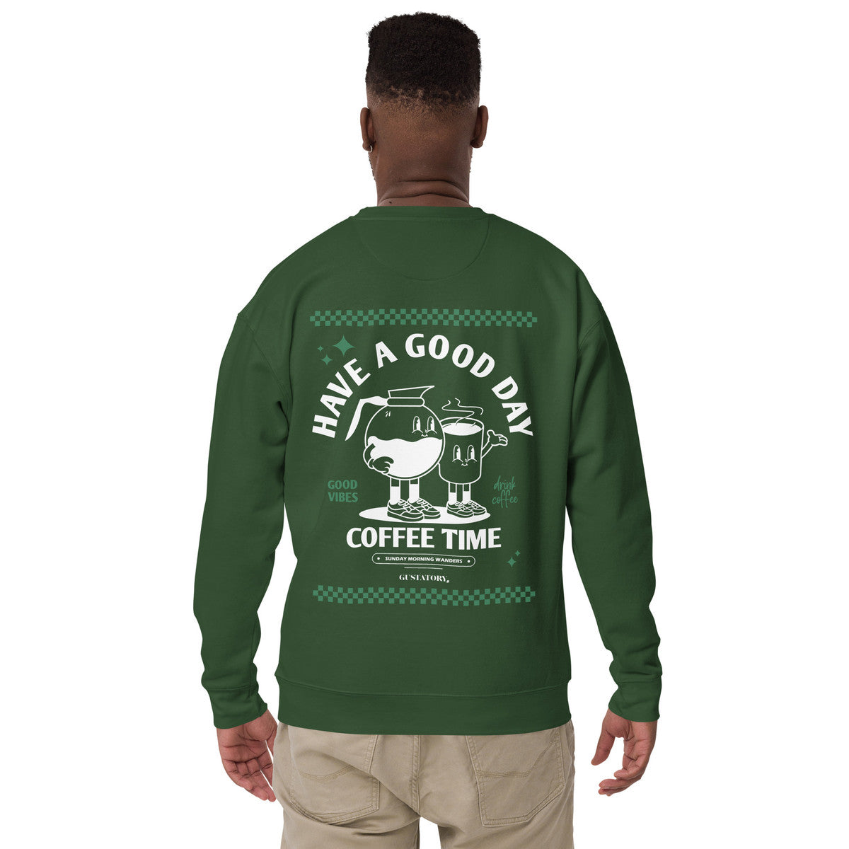 ANCHOR & CREW x GUSTATORY Have A Good Day Cotton Blend Embroidered Sweatshirt