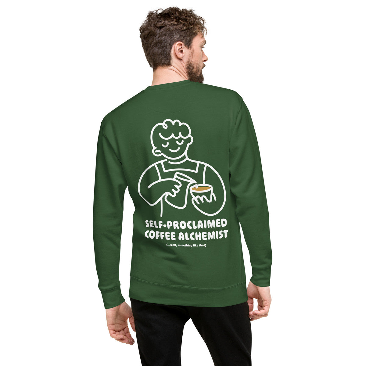 ANCHOR & CREW x GUSTATORY Coffee Alchemist Cotton Blend Embroidered Sweatshirt