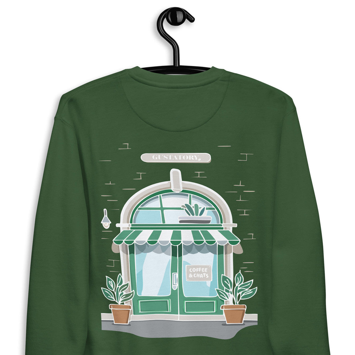 ANCHOR & CREW x GUSTATORY Coffee & Chats Cotton Blend Embroidered Sweatshirt
