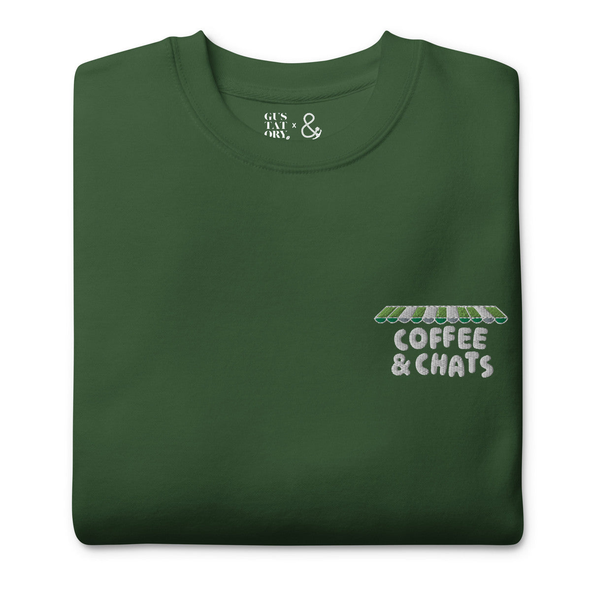 ANCHOR & CREW x GUSTATORY Coffee & Chats Cotton Blend Embroidered Sweatshirt