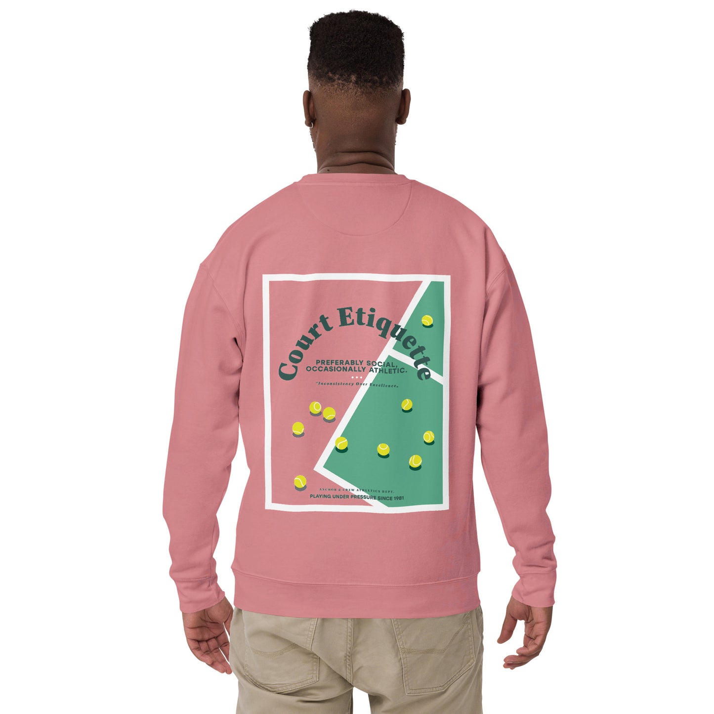 Court Etiquette Tennis Club League Organic Cotton Sweatshirt