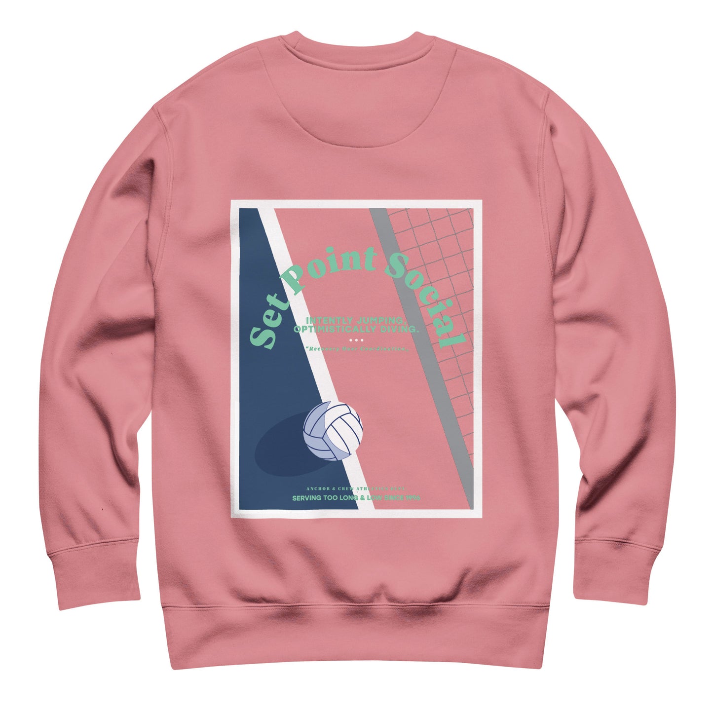 Set Point Social Volleyball Club League Organic Cotton Sweatshirt