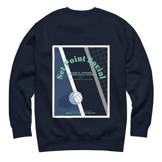 Set Point Social Volleyball Club League Organic Cotton Sweatshirt