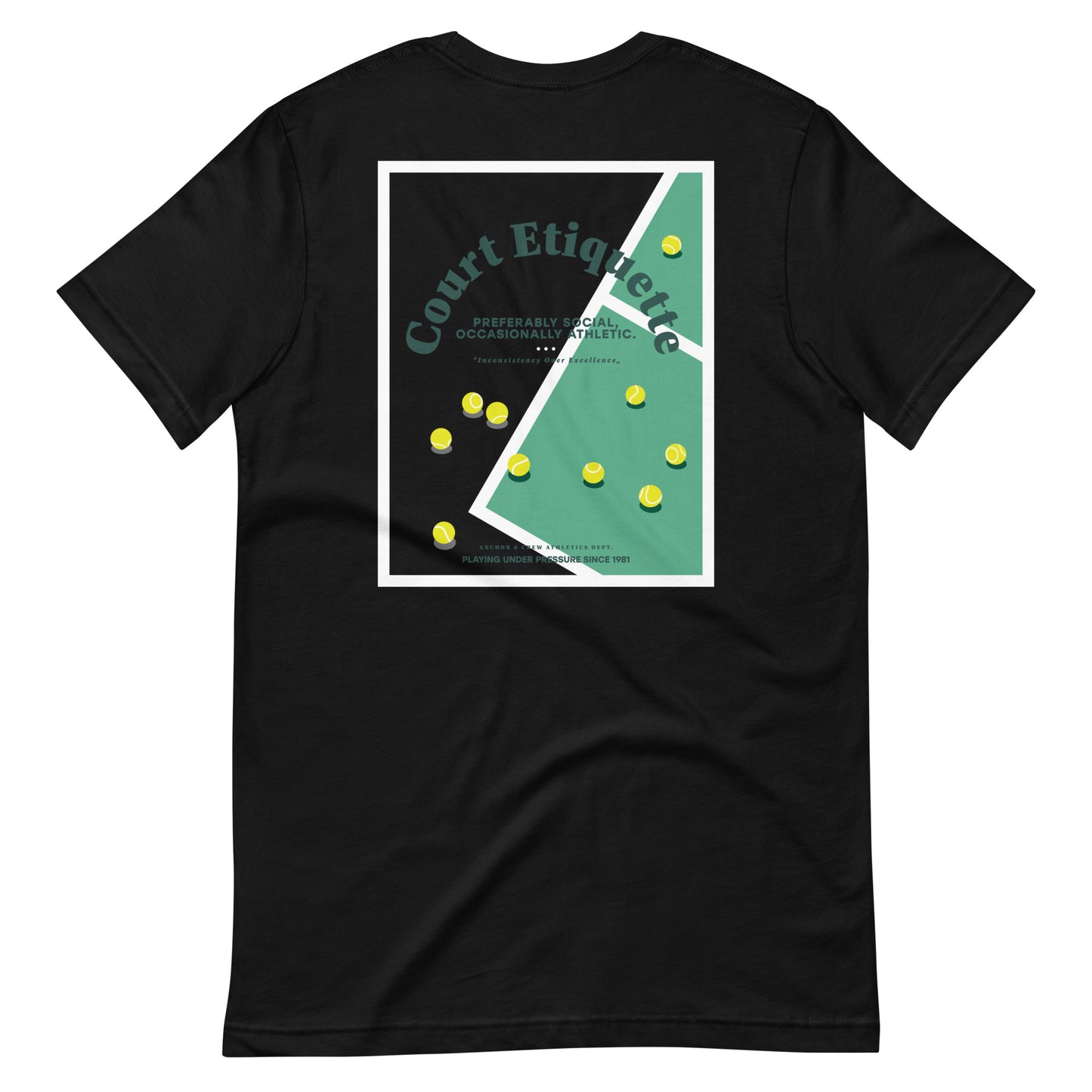 Court Etiquette Tennis Club League Organic Cotton T-Shirt