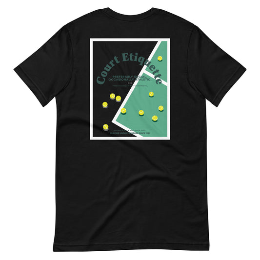 Court Etiquette Tennis Club League Organic Cotton T-Shirt