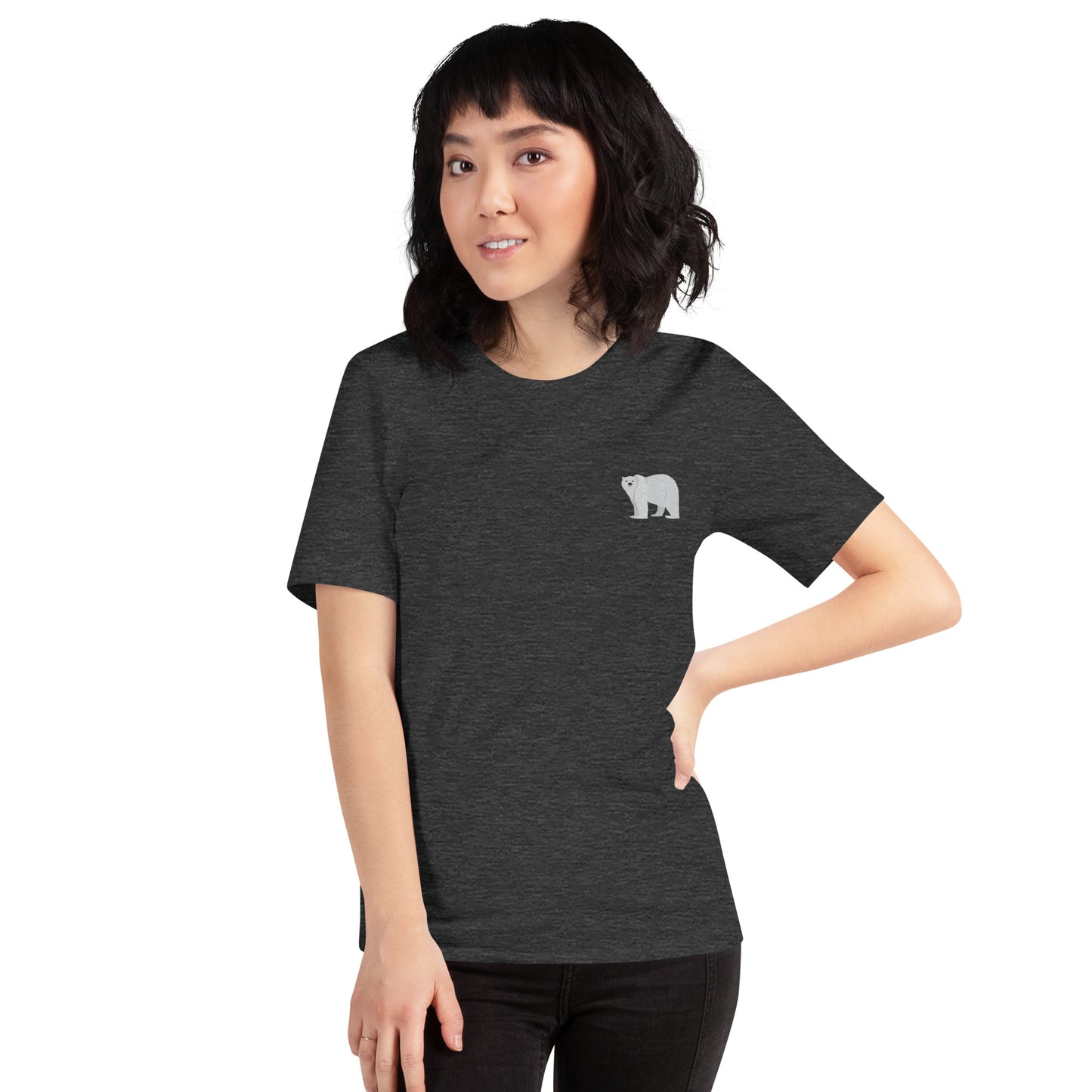 Think Ocean Polar Bear Aspirations Cotton Embroidered T-Shirt