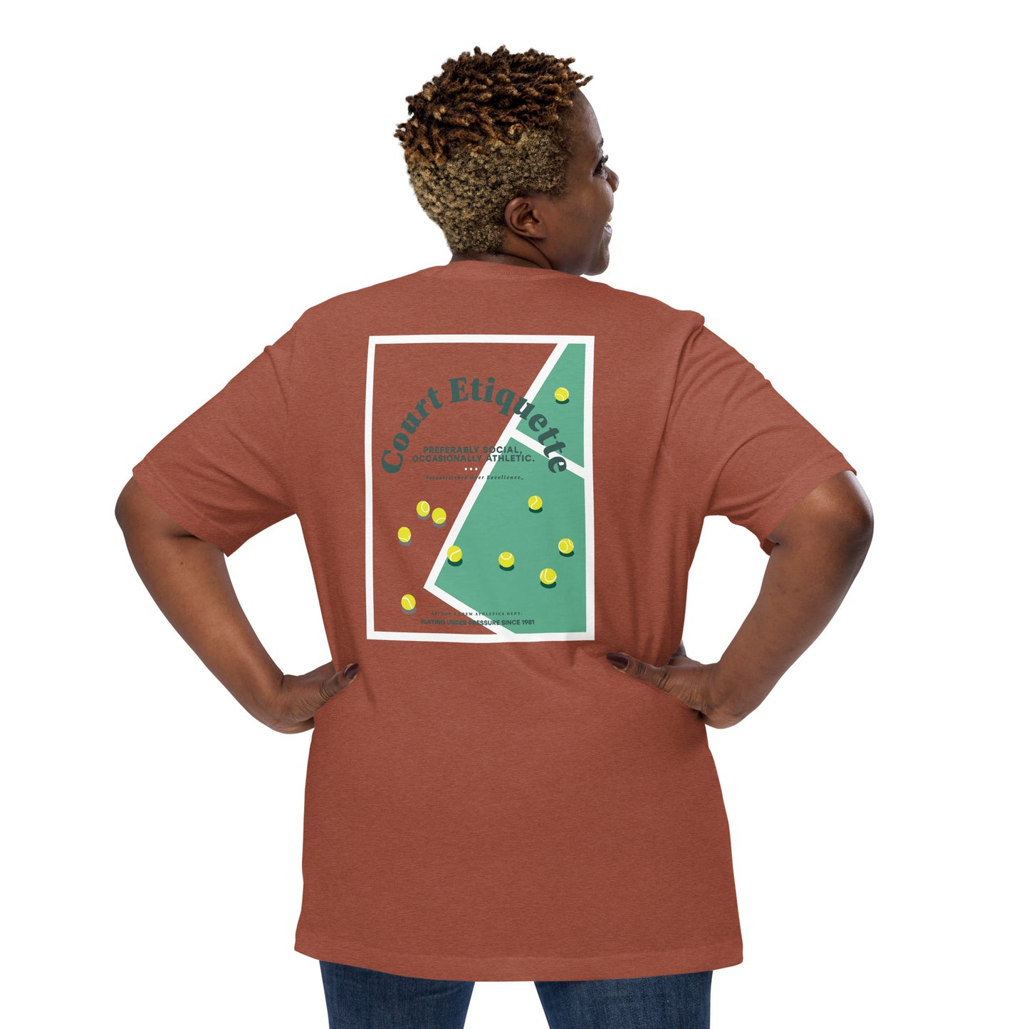 Court Etiquette Tennis Club League Organic Cotton T-Shirt
