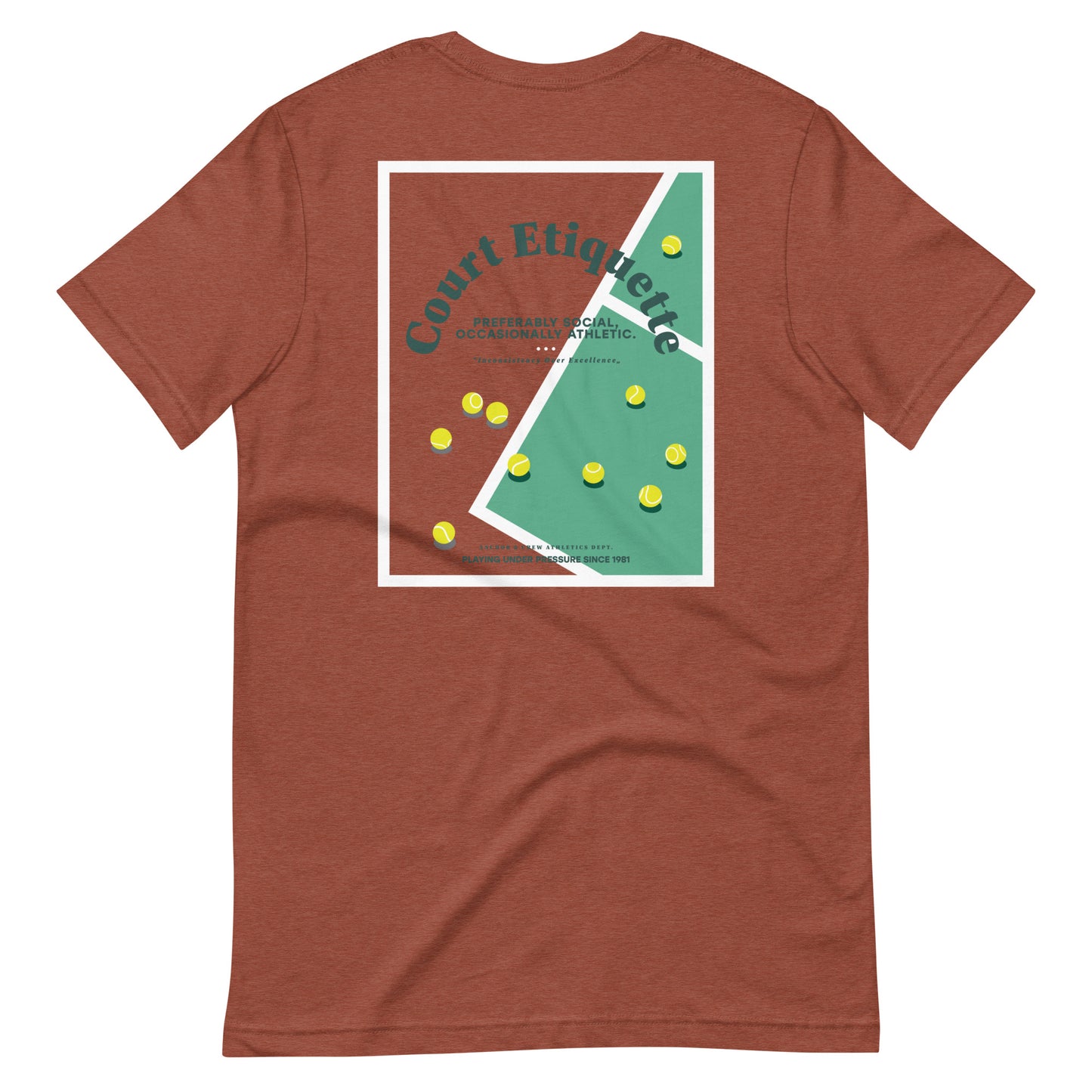 Court Etiquette Tennis Club League Organic Cotton T-Shirt