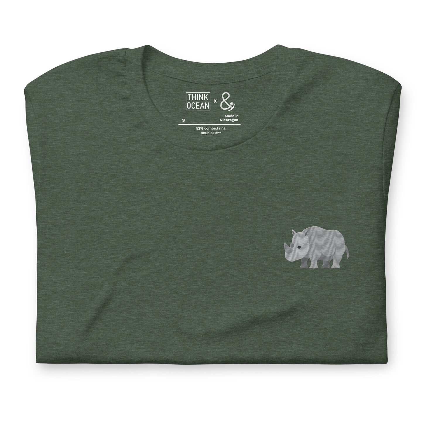 Think Ocean Rhino Aspirations Cotton Embroidered T-Shirt