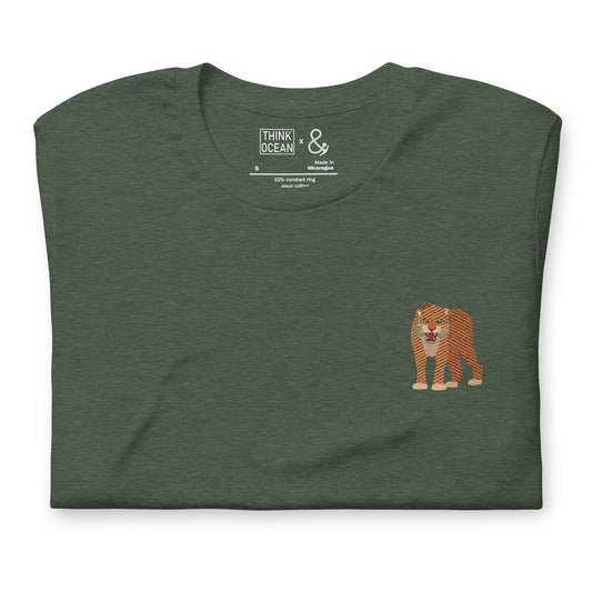 Think Ocean Tiger Aspirations Cotton Embroidered T-Shirt