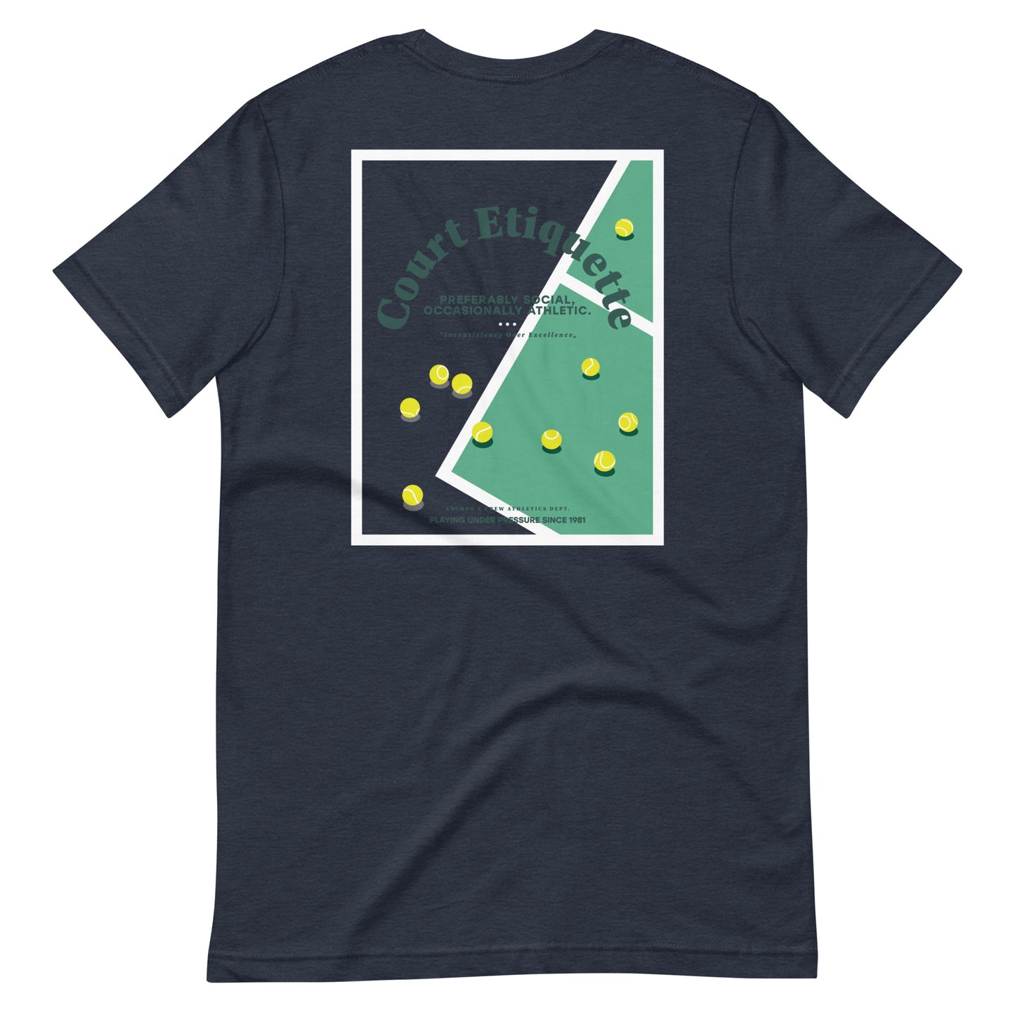 Court Etiquette Tennis Club League Organic Cotton T-Shirt