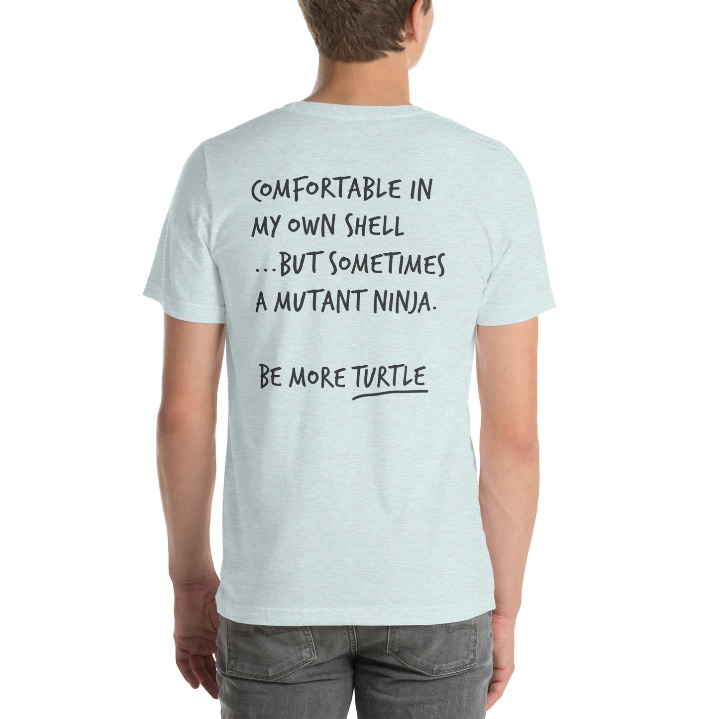 Think Ocean Turtle Aspirations Cotton Embroidered T-Shirt