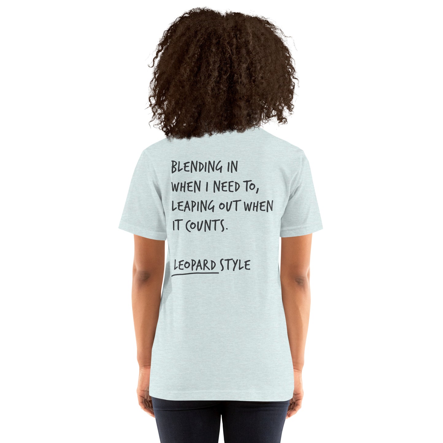 Think Ocean Leopard Aspirations Cotton Embroidered T-Shirt