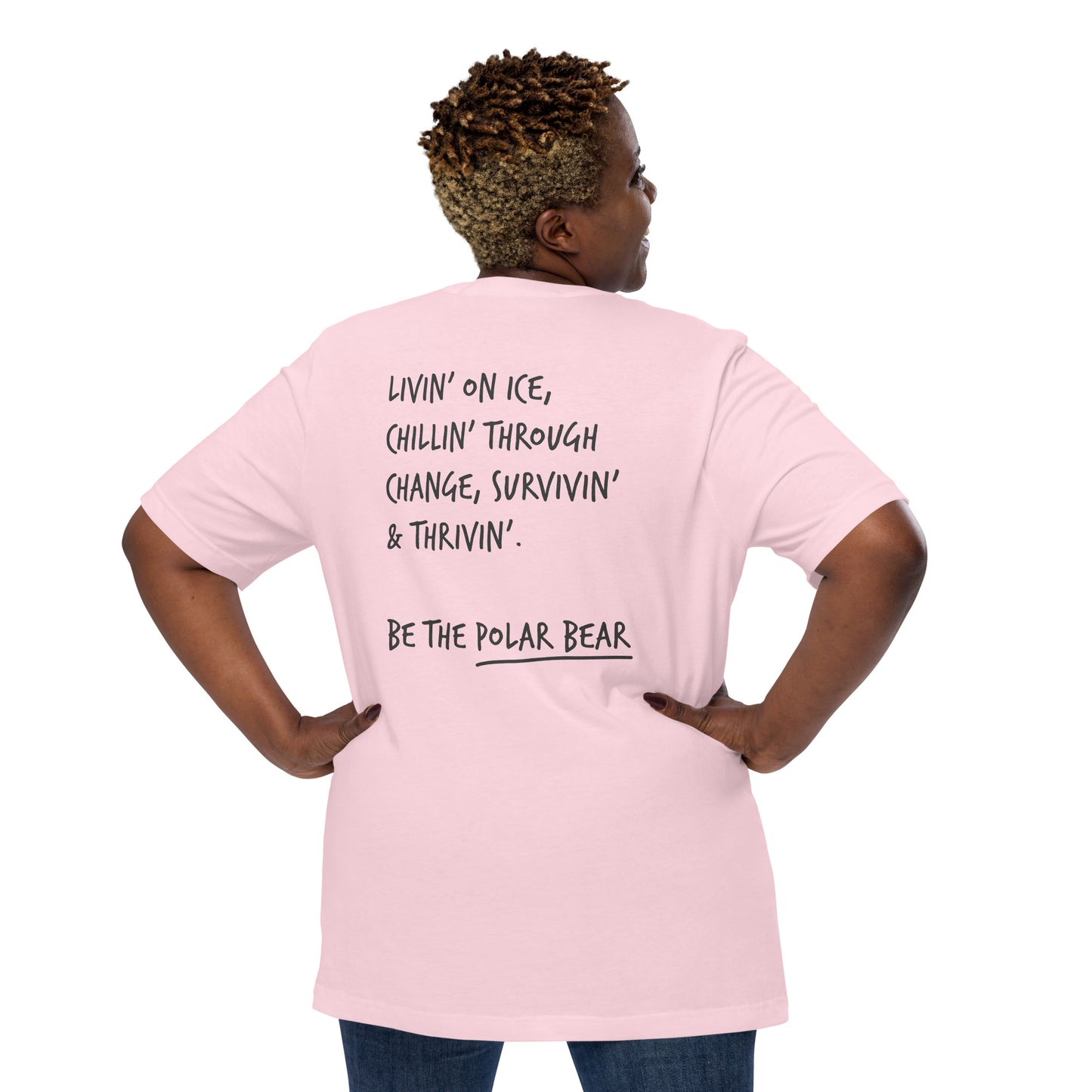 Think Ocean Polar Bear Aspirations Cotton Embroidered T-Shirt