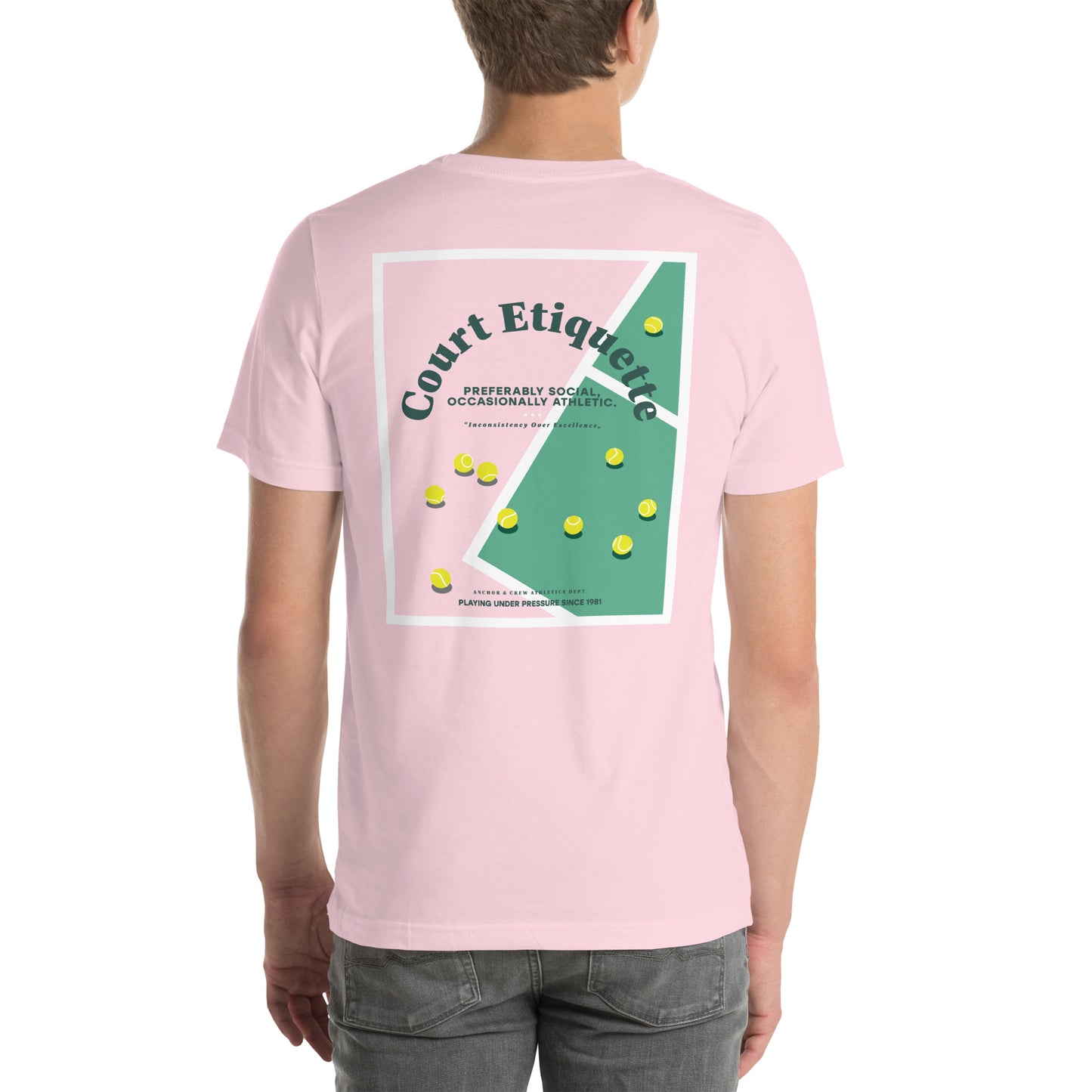 Court Etiquette Tennis Club League Organic Cotton T-Shirt